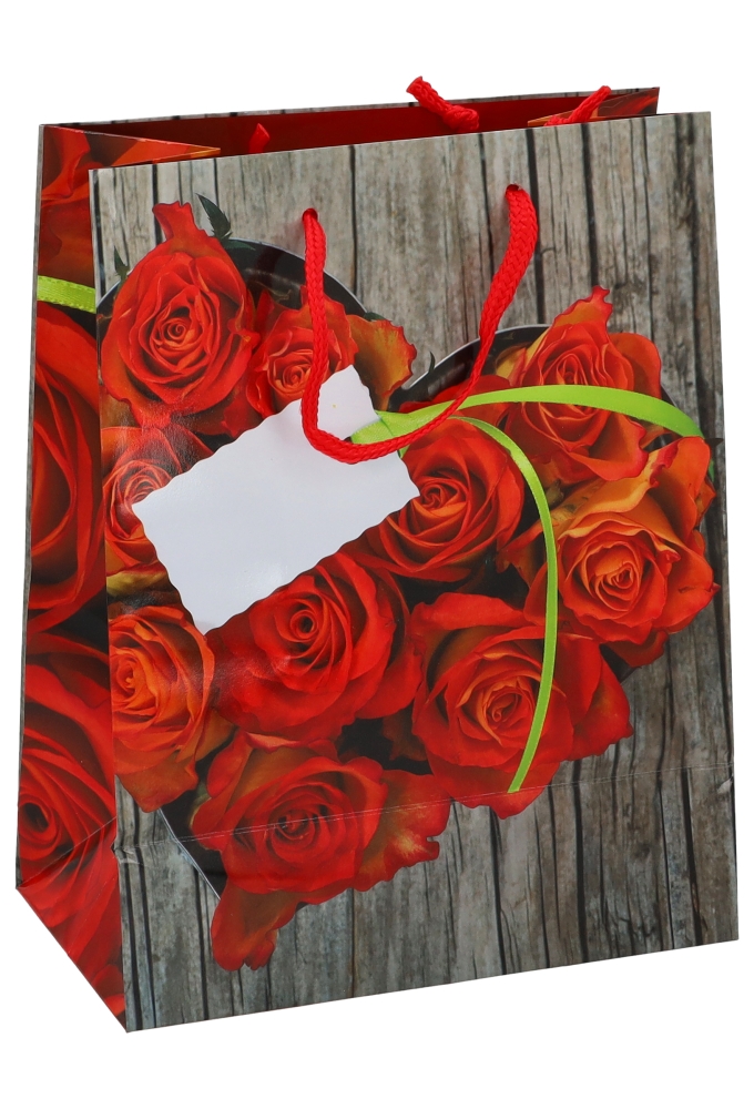 Kadotasjes Liefde Medium De Roos Love 18x10x23cm 12stuks