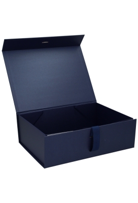 Luxueuze Magneetdozen Diamond & Lintje Navy 31.5x23.5x6.5cm 12stuks