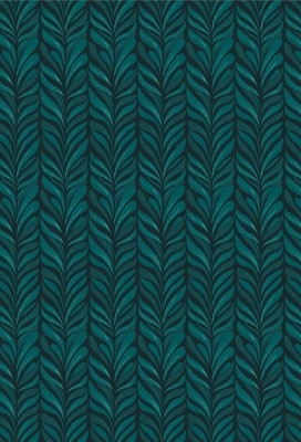 Kadopapier Leaf Lines Blue 70cm x 200meter