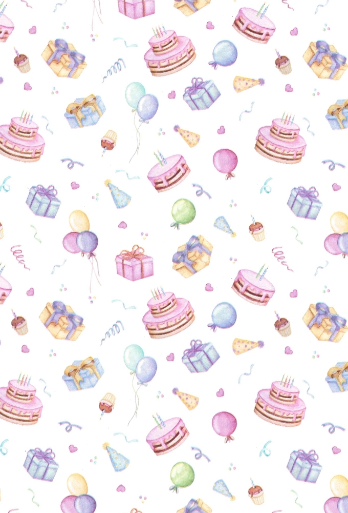 Kadopapier Coated Cake Party 50cm x 200meter