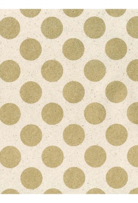 Cadeaupapier Gras Big Dots Gold 50cm x 200meter