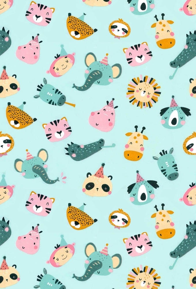 Kadopapier Coated Zoo Animal Party 50cm x 200meter