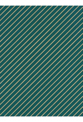 Kadopapier Bruin Kraft Classic Stripe Petrol 70cm x 200meter