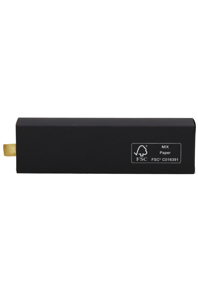 Bonbondoos 1 Ladeboxje Zwart Mat Goud Mat Laag FSC® 16x4.3x2.8cm 10st