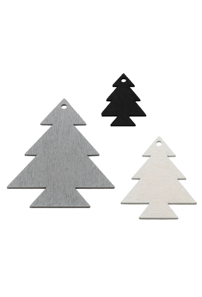 Houten Decoratie Christmas Tree Hangers 120stuks