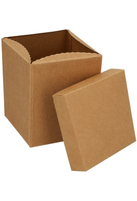 Kadodoos Dozza Met Deksel Naturel 431gram 12x12x15cm 10stuks