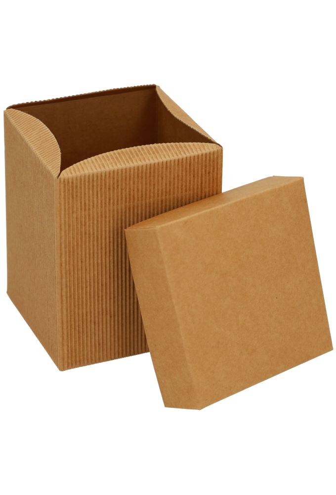 Kadodoos Dozza Met Deksel Naturel 431gram 10x10x12cm 10stuks