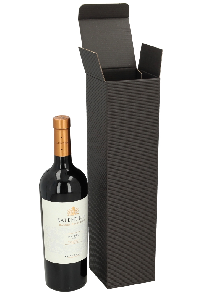 Wijndoos Modern Zwart 35.5x9x9cm 1fles 50stuks