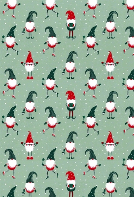 Kerstpapier Gnomy Xmas 50cm x 200meter