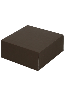 Gebaksdoos Chocolate Met Klep & Venster 18x18x7.5cm 275gram 50stuks