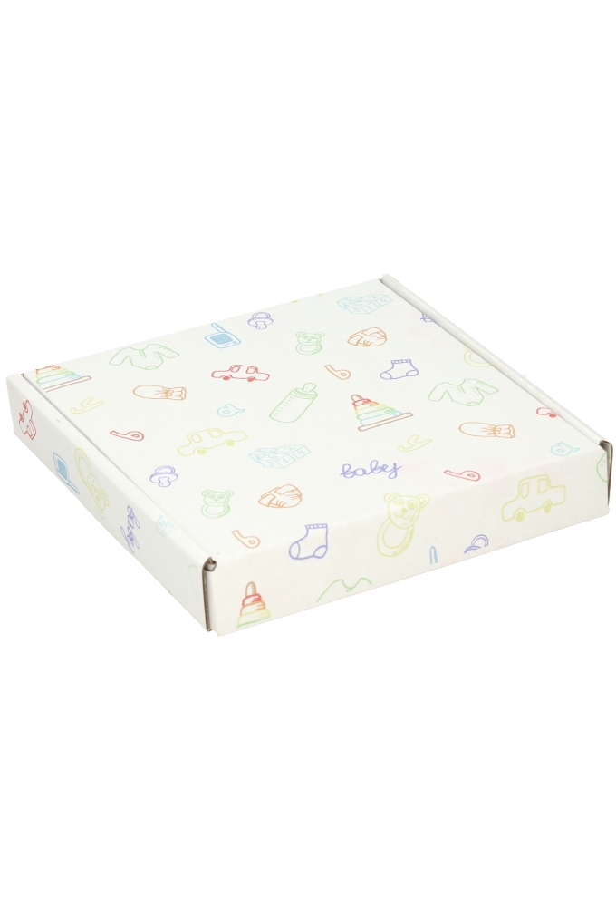 Brievenbusdoos Baby Multicolor Vierkant 17.5x17.5x2.8cm 10stuks