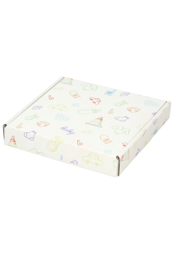 Brievenbusdoos Baby Multicolor Vierkant 17.5x17.5x2.8cm 10stuks