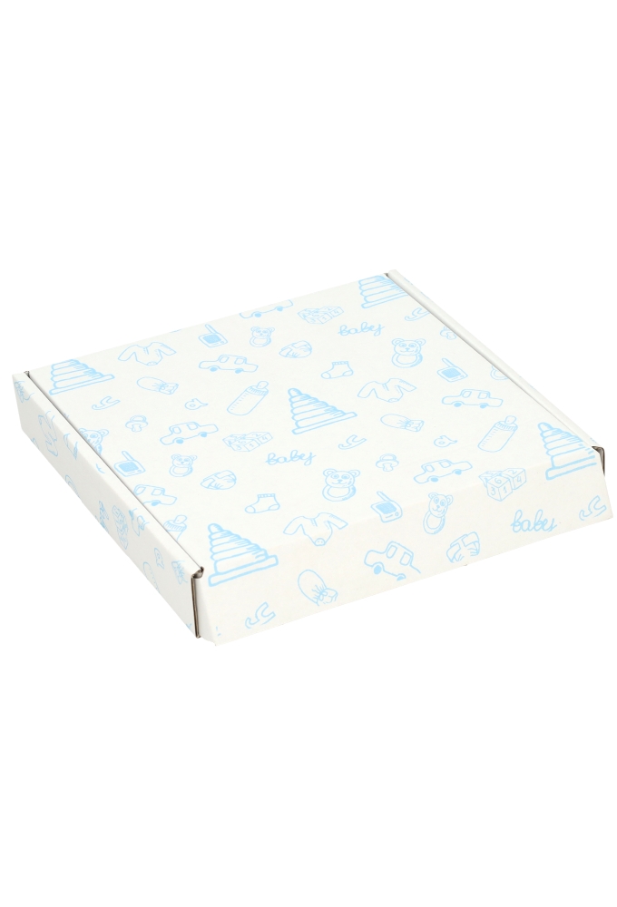 Brievenbusdoos Baby Blauw Vierkant 17.5x17.5x2.8cm 10stuks