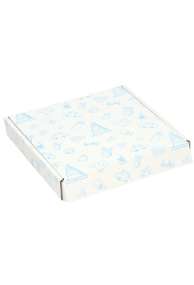 Brievenbusdoos Baby Blauw Vierkant 17.5x17.5x2.8cm 10stuks