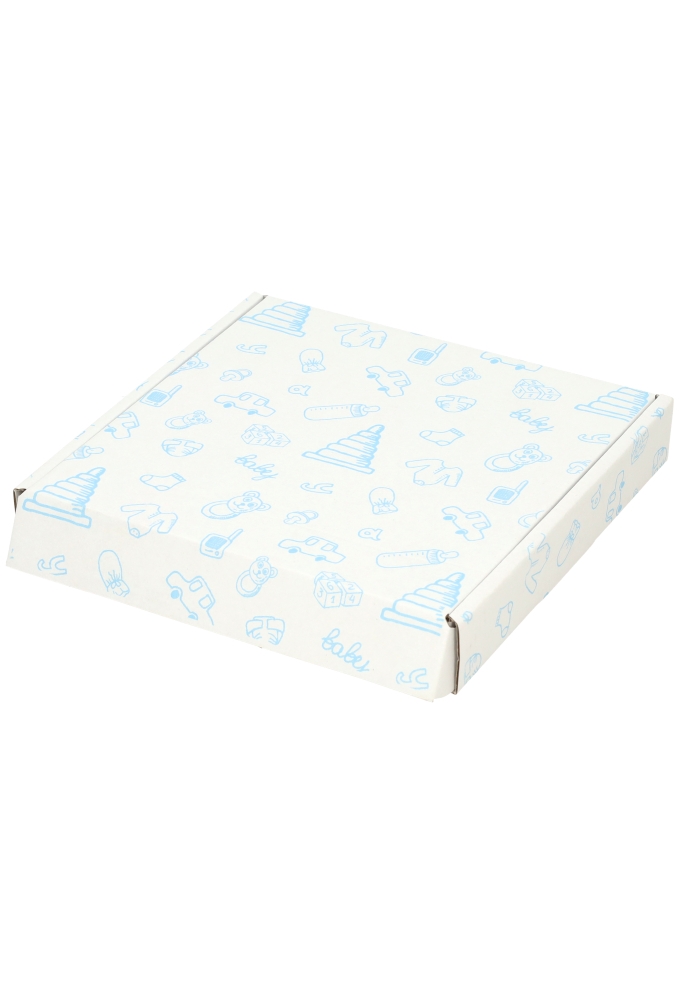 Brievenbusdoos Baby Blauw Vierkant 17.5x17.5x2.8cm 10stuks