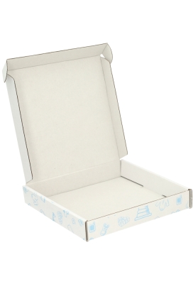 Brievenbusdoos Baby Blauw Vierkant 17.5x17.5x2.8cm 10stuks