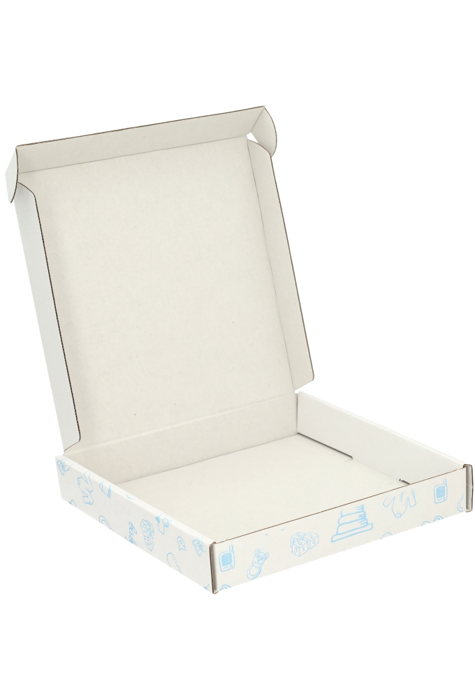 Brievenbusdoos Baby Blauw Vierkant 17.5x17.5x2.8cm 10stuks