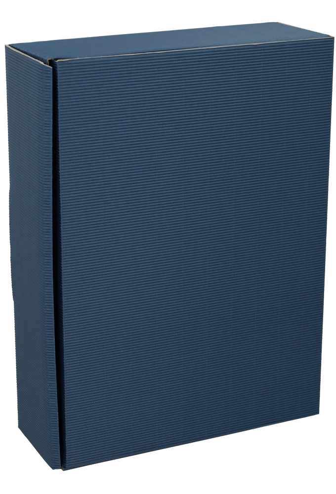 Wijndoos Modern Blauw 36x25x9cm 3fles 25stuks