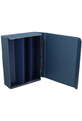 Wijndoos Modern Blauw 36x25x9cm 3fles 25stuks