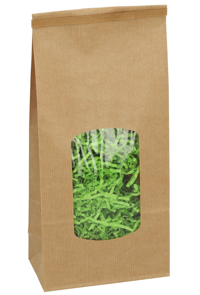 Blokbodemzakjes Lunaro Kraft & Venster 13.5x7.5x31.5cm 850ml 100stuks