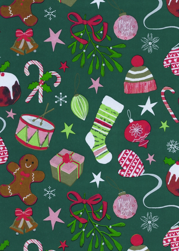 Kerstpapier Eco Recycling Wit Schroecken 90gr 30cm x 200meter