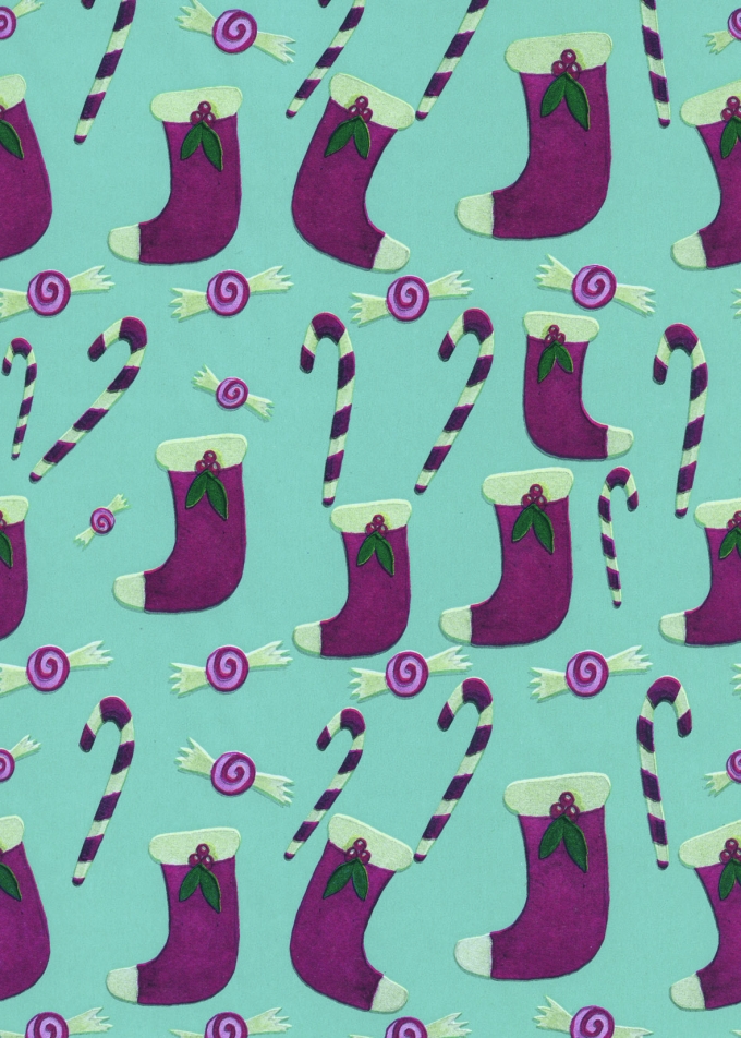 Kerstpapier Eco Recycling Wit Salzburg 90gr 30cm x 200meter