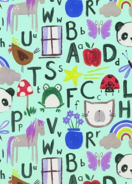 Geschenkpapier Eco Recycling Wit Happy 90gr 30cm x 200meter