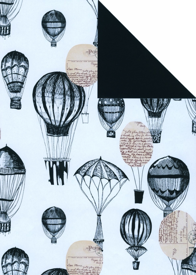 Kadopapier Dubelzijdig Mat Glad Montgolfiere 90gr 30cm x 200meter