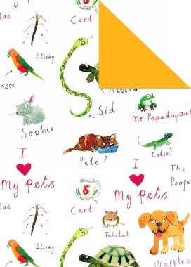 Kadopapier Dubelzijdig Mat Glad Pets maisgeel 90gr 30cm x 200meter