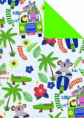 Kadopapier Dubelzijdig Mat Glad Holiday Groen 90gr 30cm x 200meter