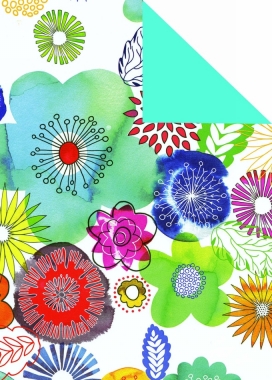 Kadopapier Dubbelzijdig Mat Glad Napoli Turkoois 90gr 30cm x 200meter