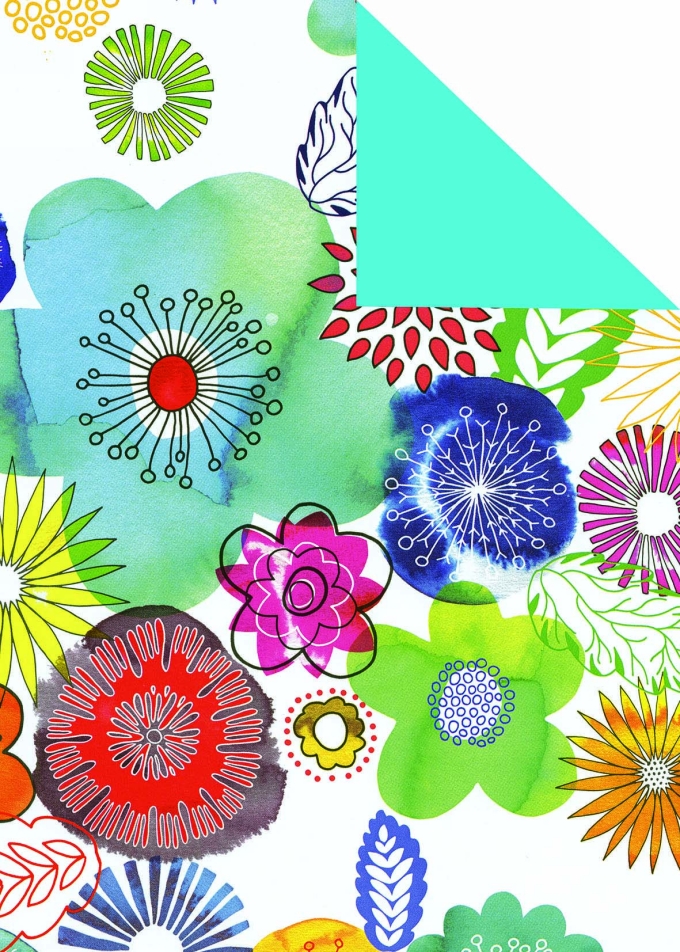 Kadopapier Dubbelzijdig Mat Glad Napoli Turkoois 90gr 30cm x 200meter