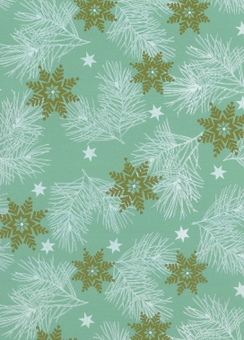 Kerstpapier Eco Recycling Wit Pino Salie 90gr 30cm x 200meter