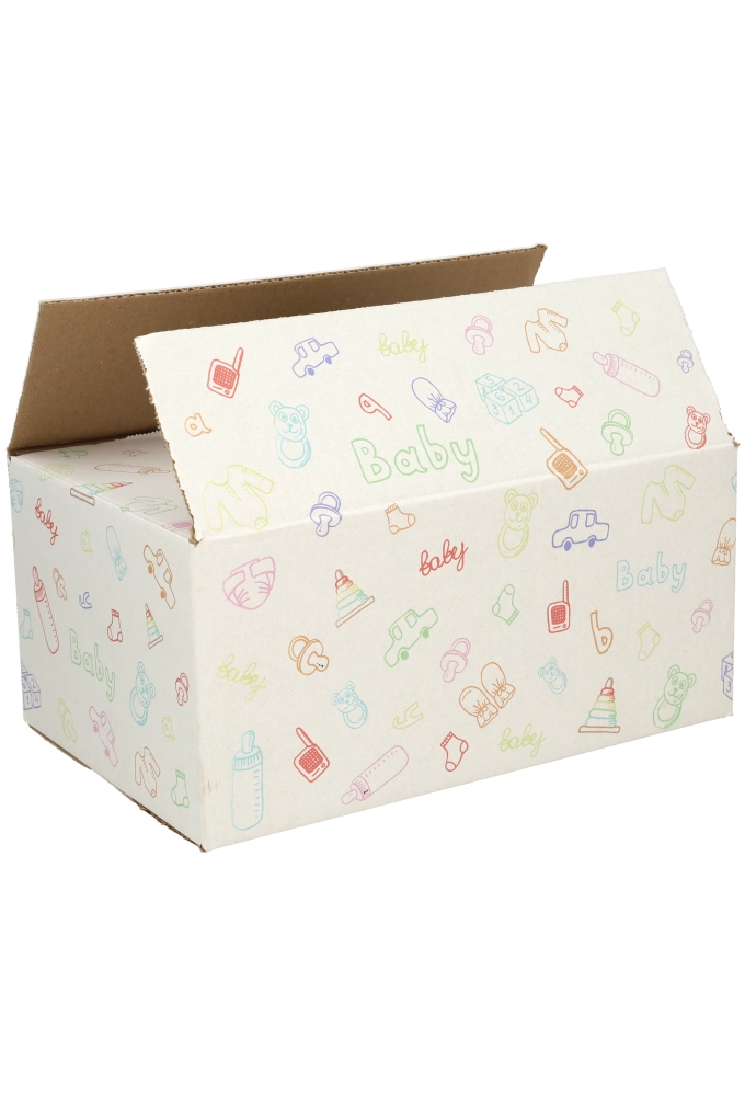 Geschenkdozen Baby Multicolor 31x20x14cm 30stuks