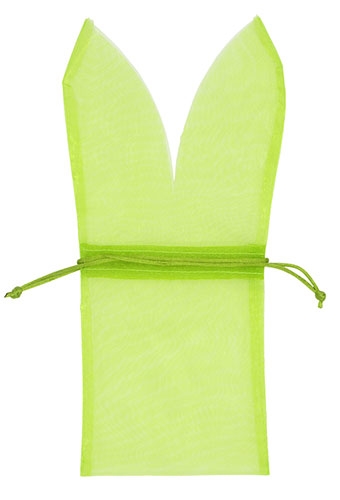 Organza Pasen Zakjes Groen Bunny 11x29cm 10stuks