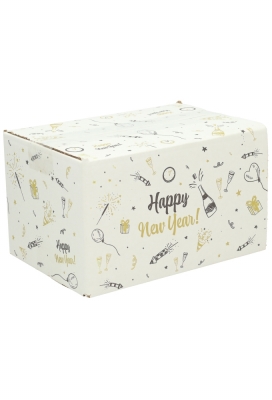 Geschenkdozen Happy New Year 21.5x15x12cm 30stuks
