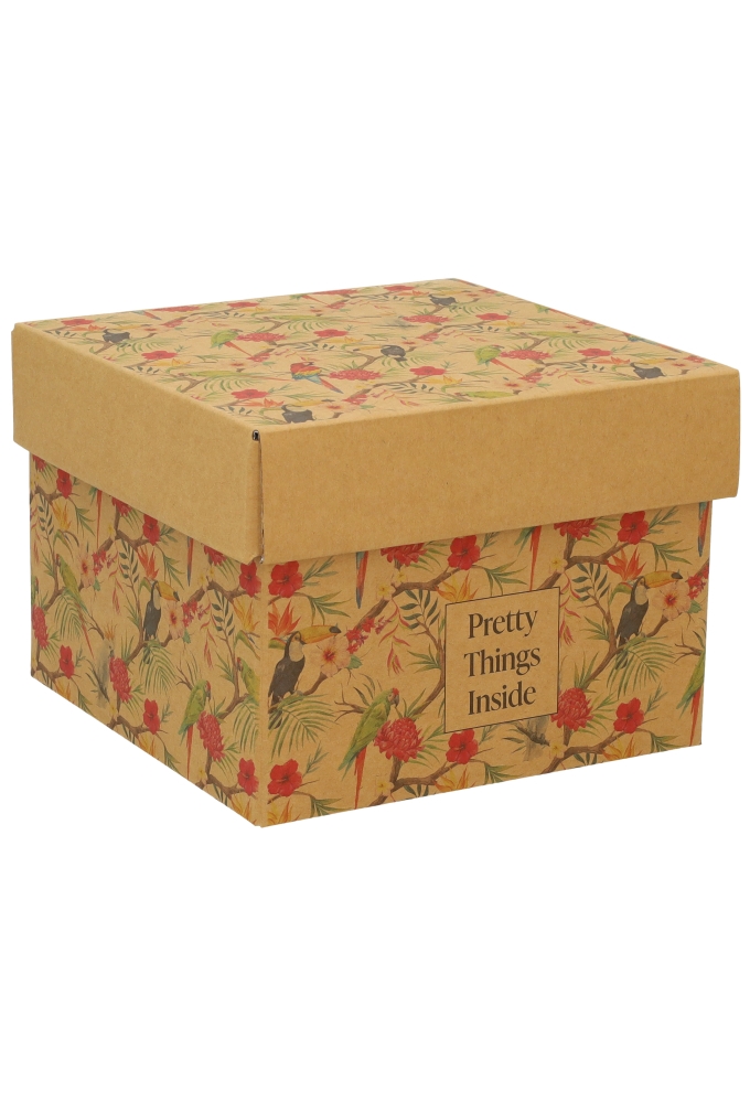 Geschenkdoos Torino Kraft Pretty Things Inside 20x20x15cm 20stuks