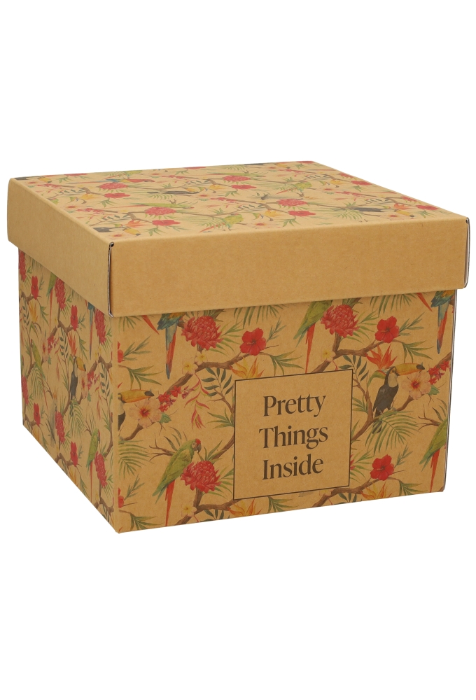 Geschenkdoos Torino Kraft Pretty Things Inside 25x25x20cm 20stuks
