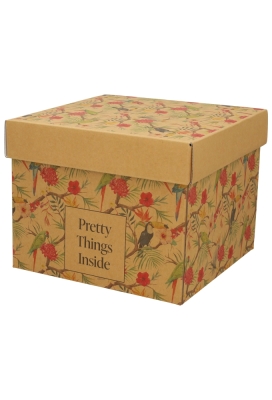 Geschenkdoos Torino Kraft Pretty Things Inside 25x25x20cm 20stuks