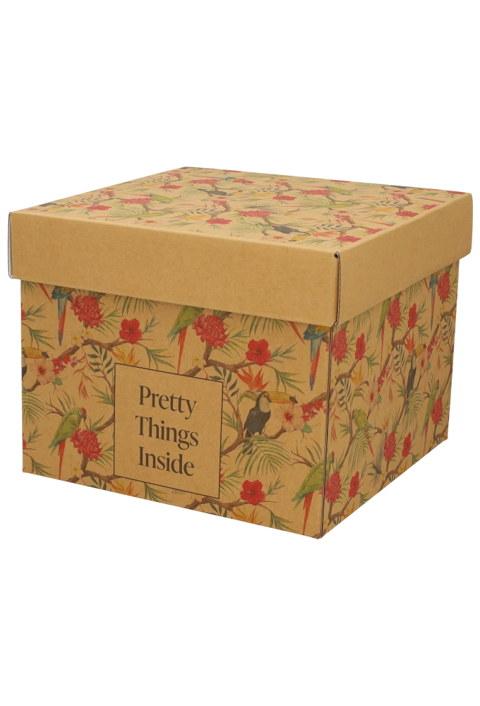 Geschenkdoos Torino Kraft Pretty Things Inside 25x25x20cm 20stuks