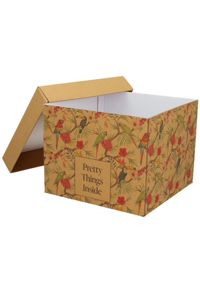 Geschenkdoos Torino Kraft Pretty Things Inside 25x25x20cm 20stuks
