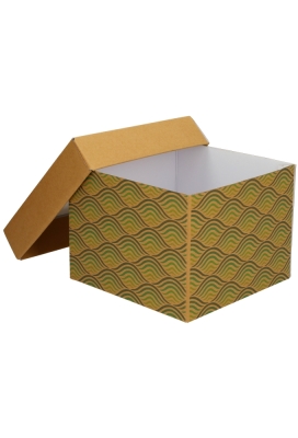 Geschenkdoos Torino Kraft Waves 20x20x15cm 20stuks