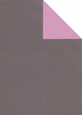 Kraftpapier Dubbelzijdig Eco Kraft Wit Taupe En Rose 65gr 50cm x 200m