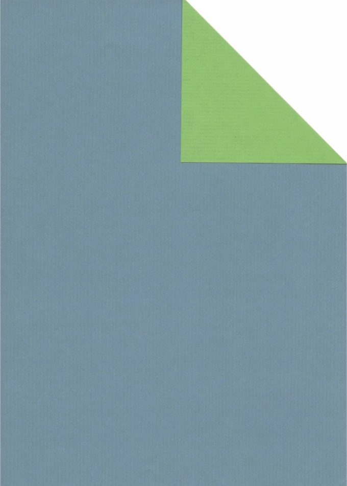 Kraftpapier Dubbelzijdig Eco Kraft Wit Blauw En Groen 65gr 50cm x 200m
