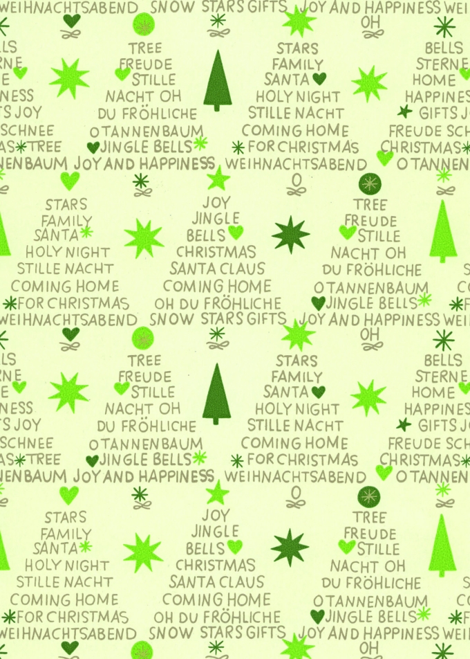 Kerstpapier Eco Recycling Wit Landeck 90gr 50cm x 200meter