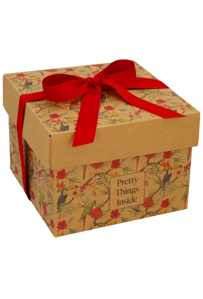 Geschenkdoos Torino Kraft Pretty Things Inside 20x20x15cm 20stuks