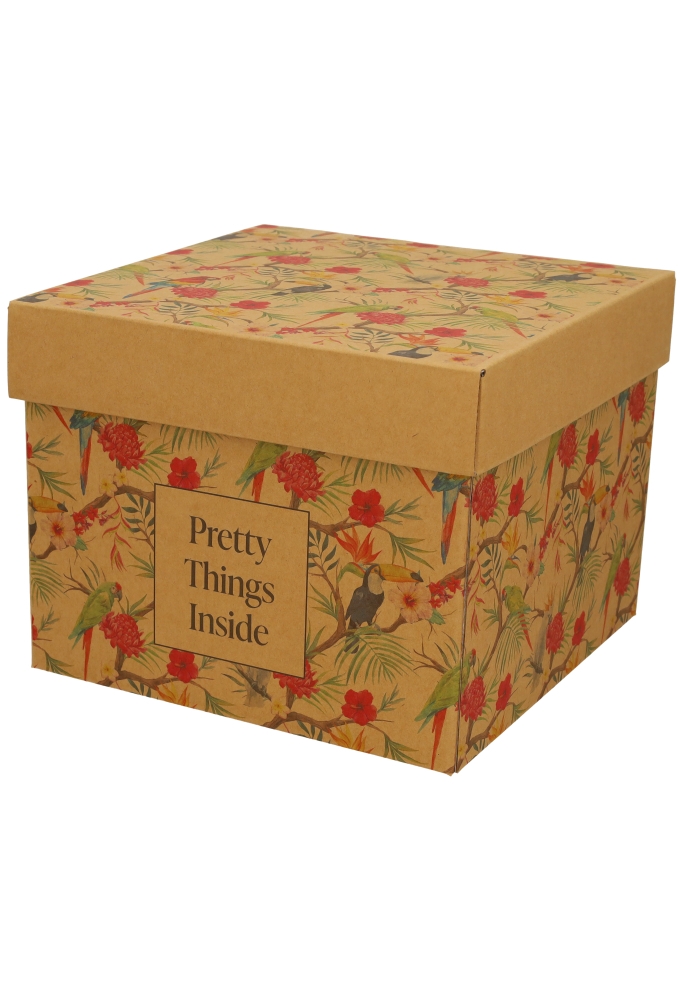 Geschenkdoos Torino Kraft Pretty Things Inside 25x25x20cm 20stuks