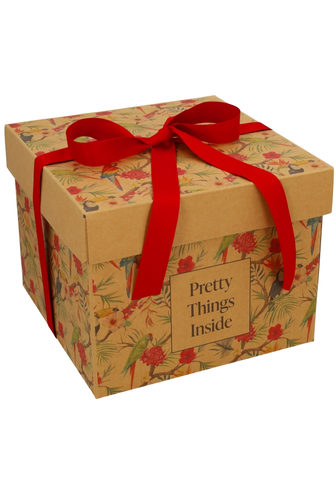 Geschenkdoos Torino Kraft Pretty Things Inside 25x25x20cm 20stuks