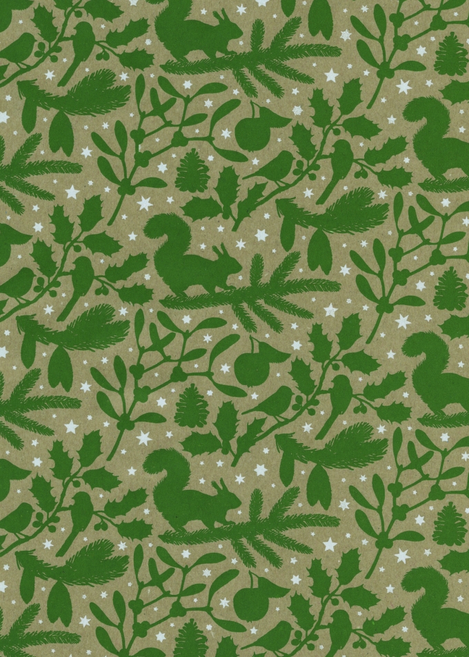 Kerstpapier Eco Recycling Bruin Hintertux 70gr 50cm x 200meter