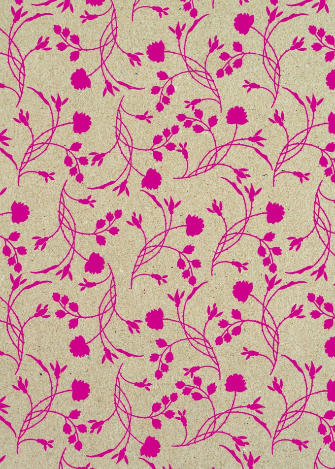 Geschenkpapier Eco Recycling Bruin Erba Fuchsia 70gr 70cm x 200meter